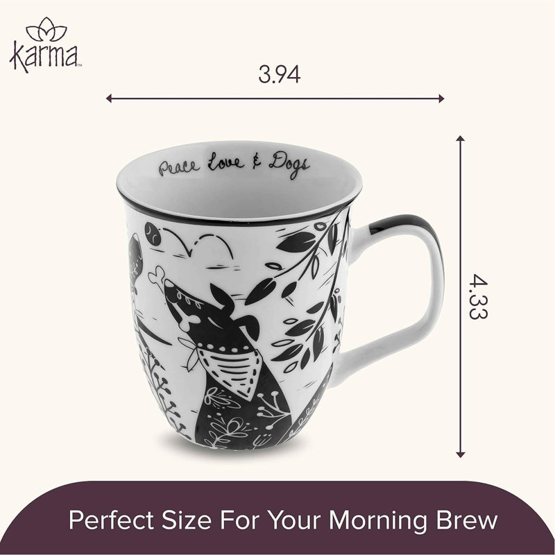 La tasse 14Oz Artisan Boho rehausse vos moments douillets avec cette superbe tasse en céramique noire et blanche, un incontournable de l'hiver. Conçu avec une élégance bohème artistique, il combine une finition noire matte profonde avec de charmants motifs minimalistes.