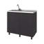 Armoire utilitaire avec 2 portes et 3 tablettes - Solution contemporaine pour la lessive de cuisine, amplement d'espace