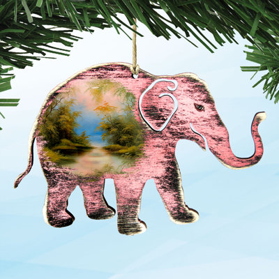 Tidaholm 5.5'' Wood Animals Hanging Figurine Ornament