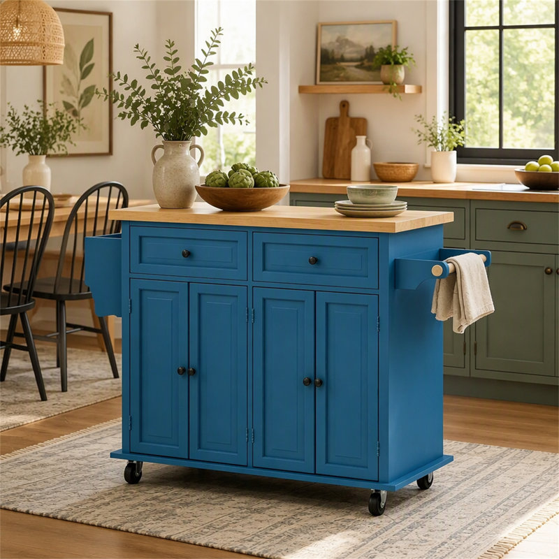 43.8 " W Kitchen Cart