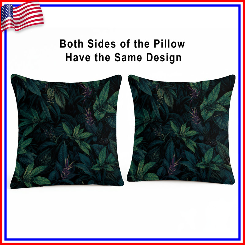 Coussins décoratifs Lush Tropical Foliage, 26 x 26 pouces