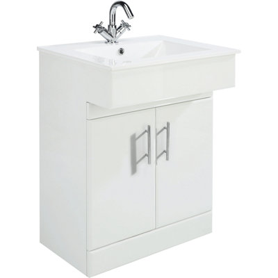 610 mm Freestanding Single Vanity with Integrated Basin