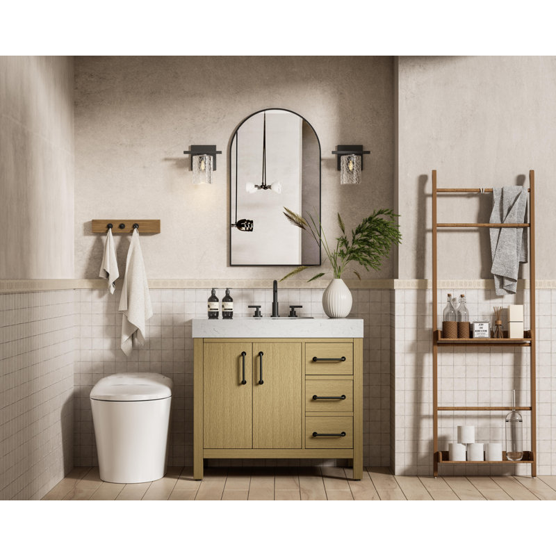Meuble-lavabo simple 36 po 36 VF60636, Honey Brown