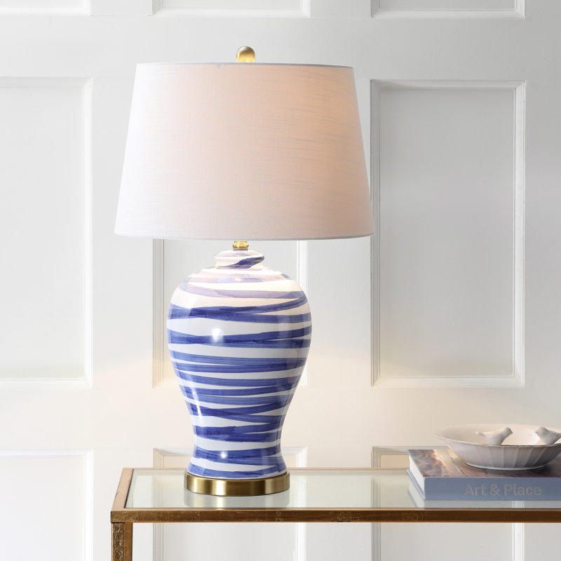 Kater Table Lamp, Blue/White