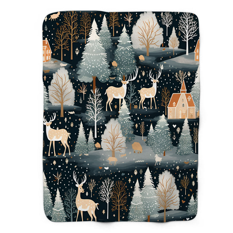 Couverture rétro vintage en sherpa de qualité supérieure 1 pièce, Grand lit