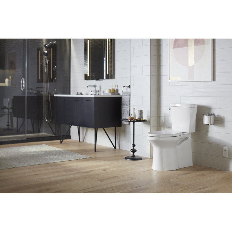 Betello 1.28 GPF Water Efficient Elongated Two-Piece toilet (Seat Not Included), Black