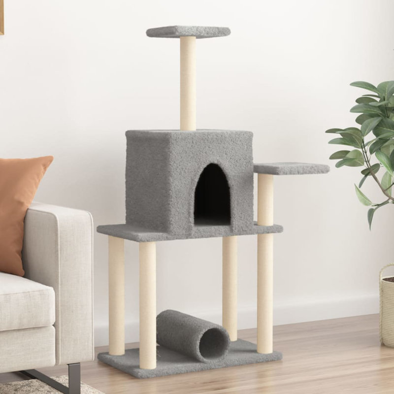 122cm H Cat Tree, Light Grey