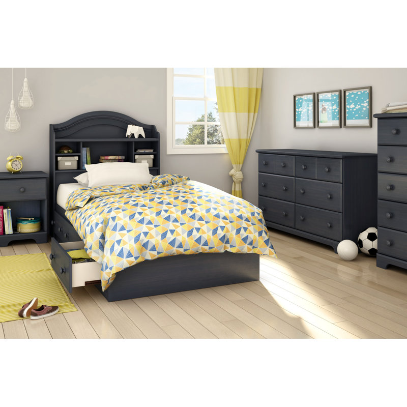 Emyree Kids with Drawers, Twin, Blueberry