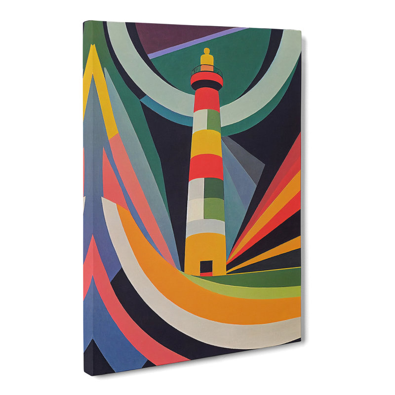 Lighthouse Abstract Modern - Wrapped Canvas, 50cm H x 35cm W x 3cm D
