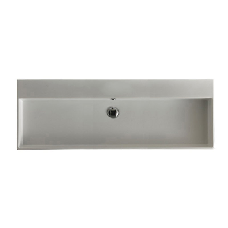 Unlimited 47.6'' L Bathroom Sink, Glossy White