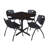 Cain Square X-Base Breakroom Table & 4 M Stack Chairs-32520596-32520601-32520604