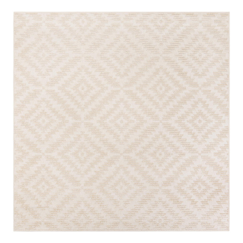 Tapis intérieur / extérieur Sabrina Soto Zigzag, Carré 7 pi 10 po