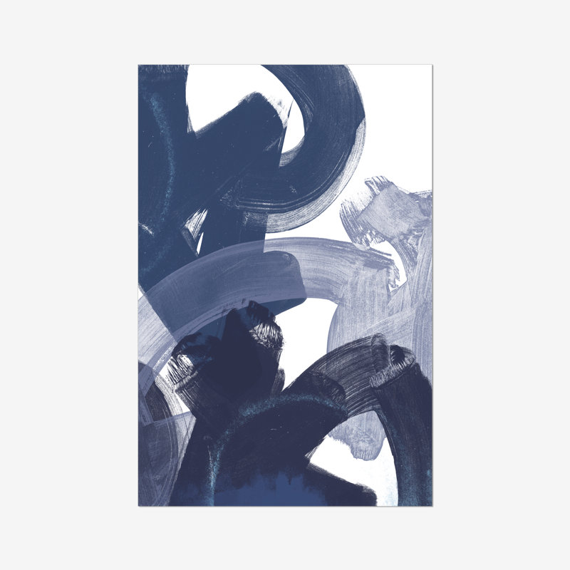 Blue On Blue I by June Erica Vess - Painting, 76cm H x 51cm W, Paper Print