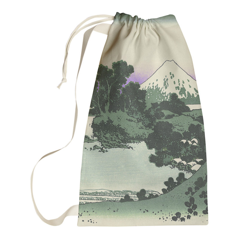 Sac à linge Shichiri Beach dans la province de Sagami, Petit (H 64 po x l 20 po x P 1,5 po), Vert