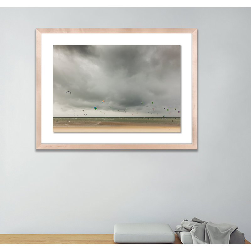Kite Day Print by Jakob Wagner, Natural, 29" H x 40" W x 2.5" D