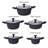 Caannasweis 10 Pieces Granite Nonstick Cookware Sets