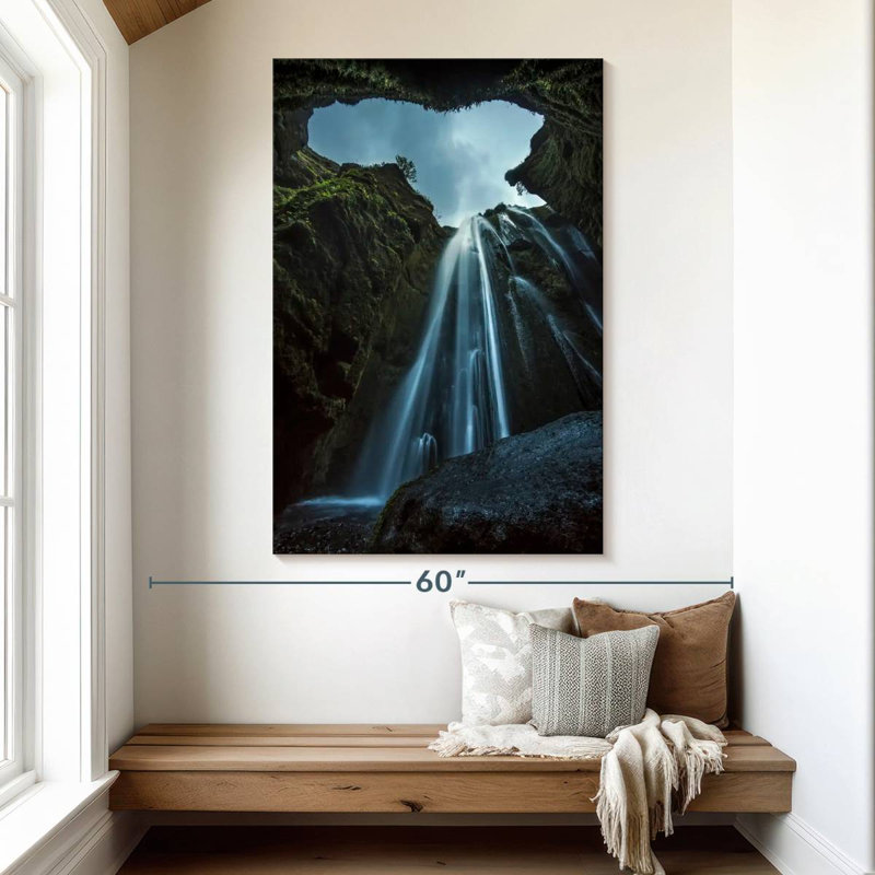 Alvord Hidden Gljufrafoss Falls, 51" H x 34" W