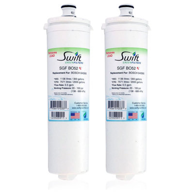 Filtre à eau compatible avec les réfrigérateurs de la gamme SGF-BO52 Rx pour 640565, 55866-6, AP3961137