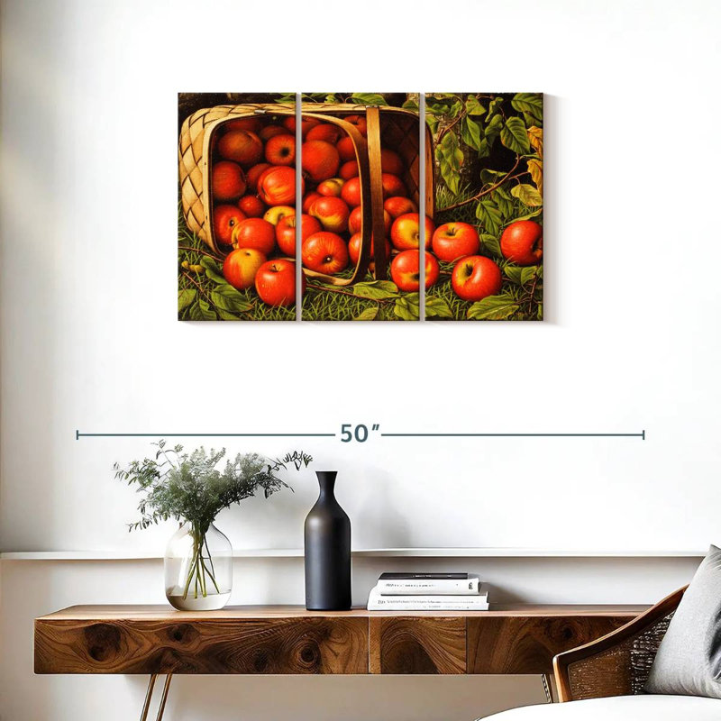 Yarlin Basket Of Apples, 20" H x 33" W