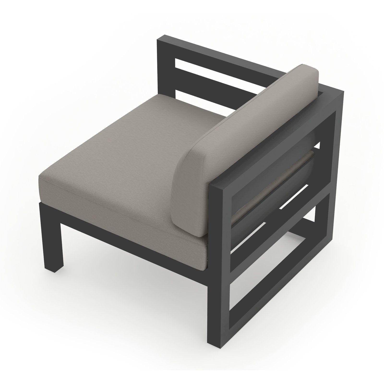 Smith Sunbrella® Patio Lounge Chair, Canvas Charcoal, Slate