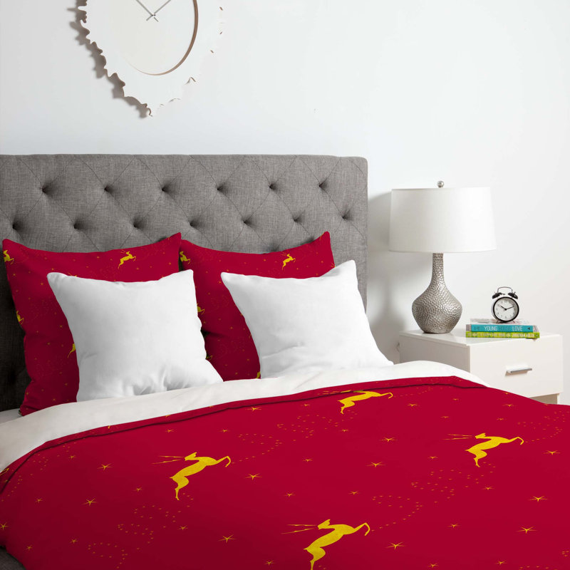 Ensemble de housse de couette renne stars, Housse de couette pour très grand lit et 2 très 