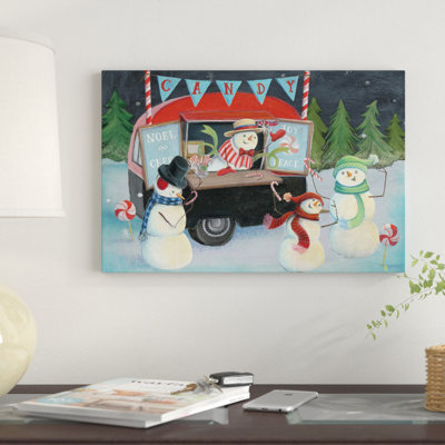 « christmas on wheels, light i », impression sur toile