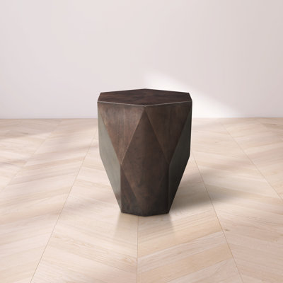 Diamante Oak Veneer Diamond Shaped End Table