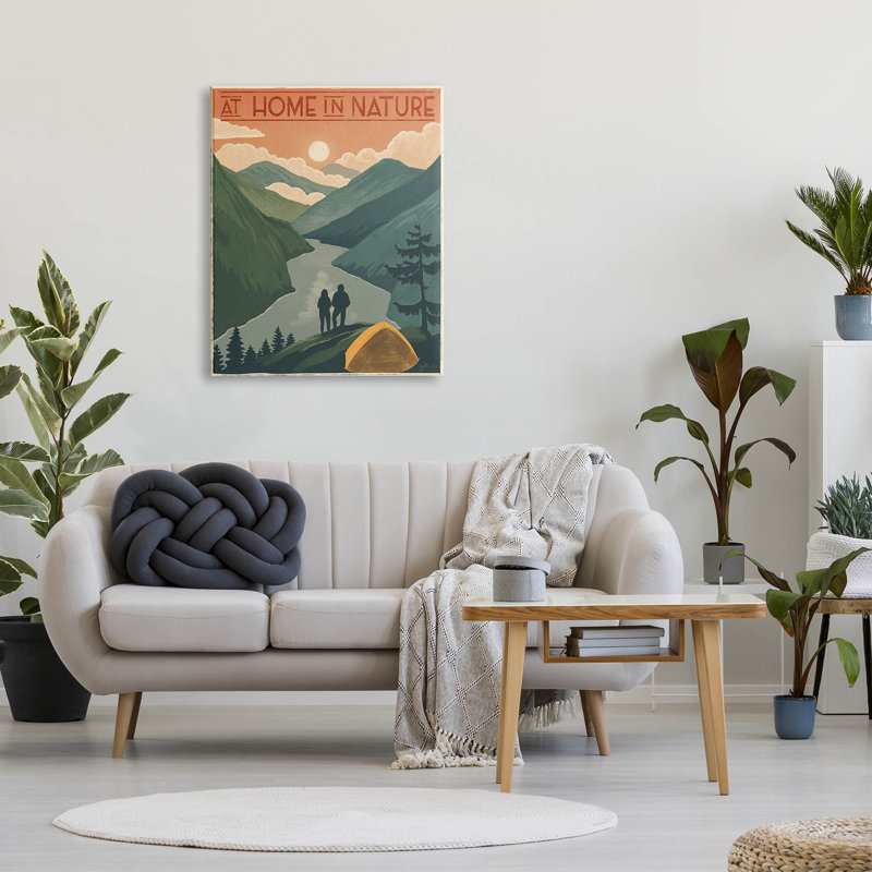 «At Home In Nature Expression», tente de camping, montagnes, toile XXL tendue par Janelle Penner, H 40 po x l 30 po
