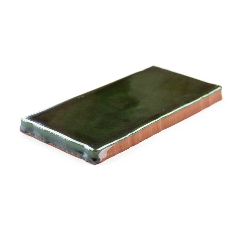 Diana 3" x 6" Ceramic Spanish Subway Tile, Emerald
