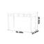 Bureau en bois massif sculpté blanc
