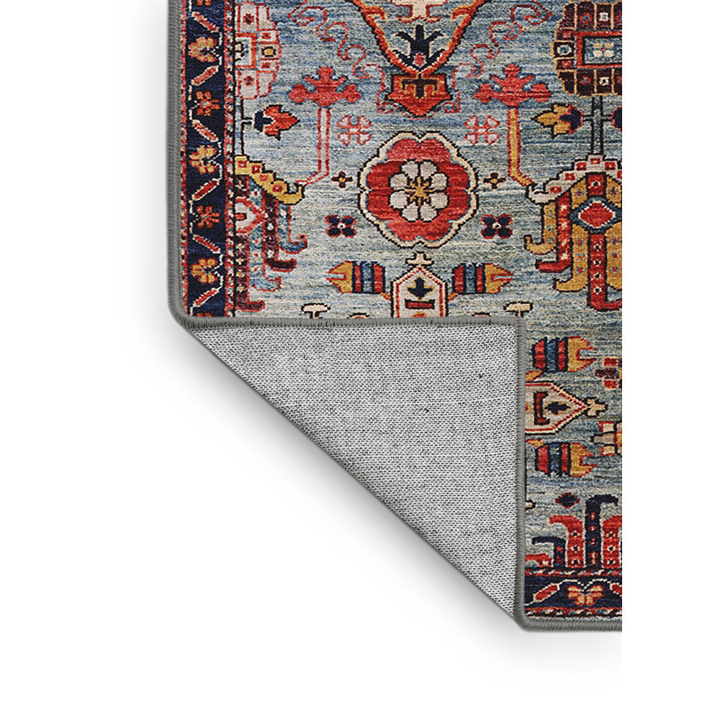 Tapis 100% Mid-Century moderne lavable à la machine 2390, Rectangle 7 pi x 9 pi