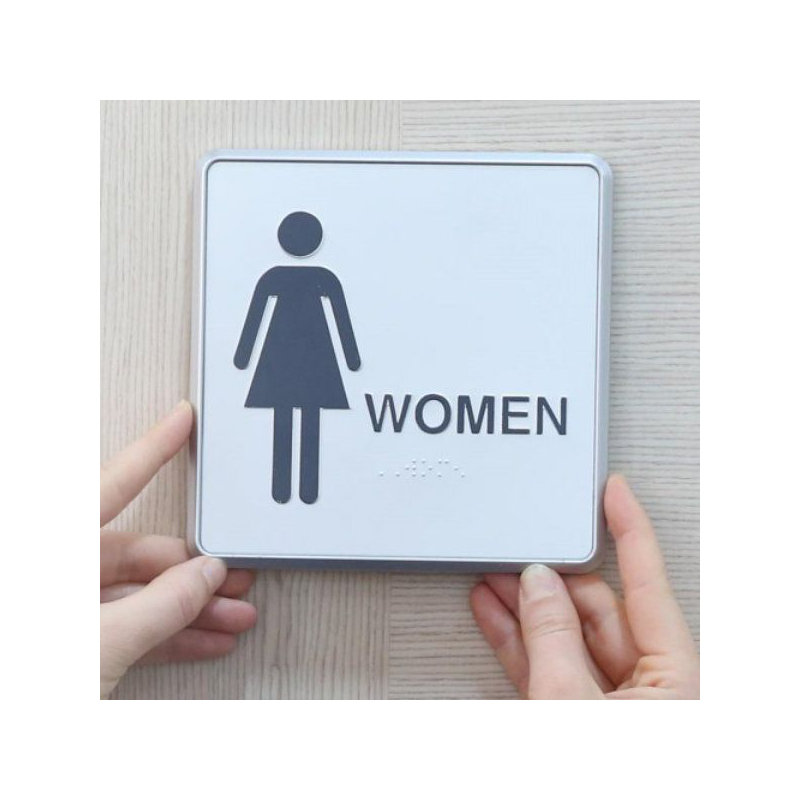Enseigne à toilettes en aluminium pour femme