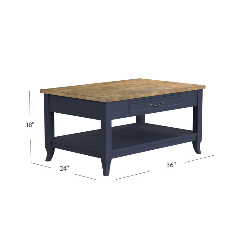 Table basse ivoire en bois d'amande