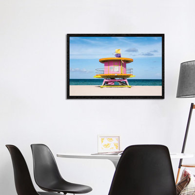 Lifeguard Cabin, South Beach, Miami II by Matteo Colombo - Print on Canvas