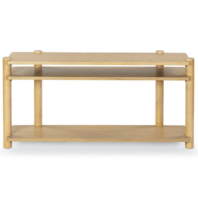 Hepburn 3 Shelf Wood Console Table