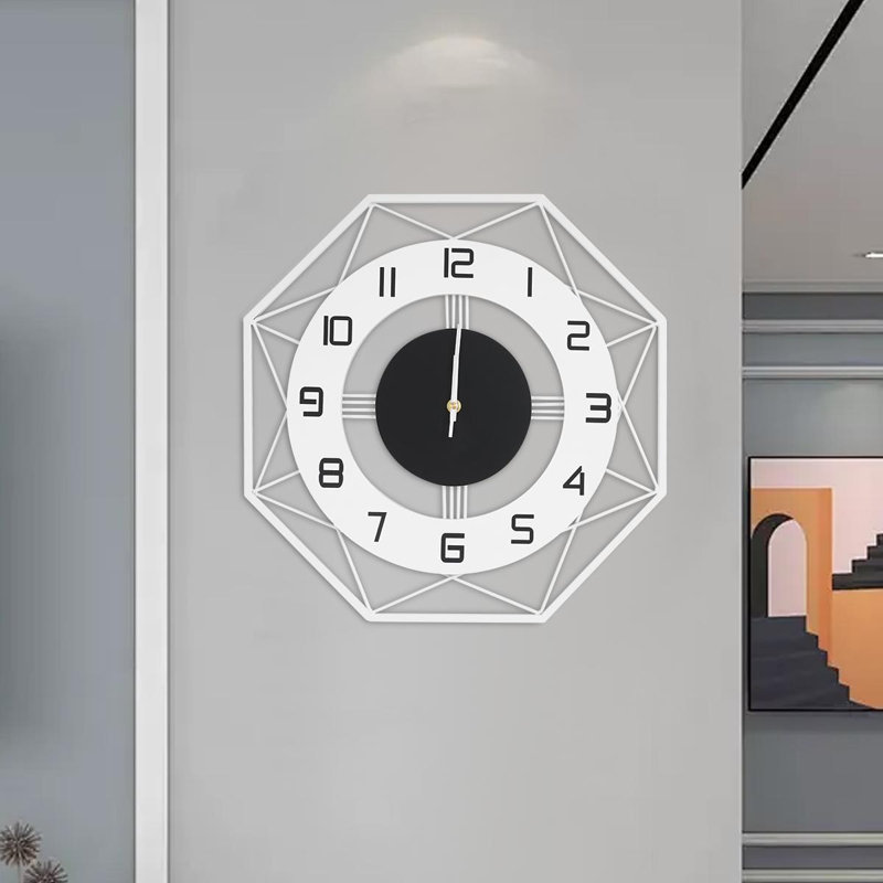 Horloge murale moderne, Blanc