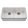Houzer 32 in Biscuit Fireclay Apron Front 50/50 Double Sink w/ Strainer,Grids-PTD-6400 WH-C
