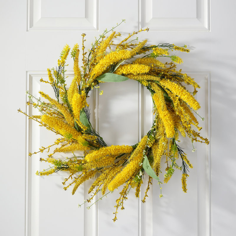 Couronne de lavande sauvage 24 po, Couronne jaune sauvage
