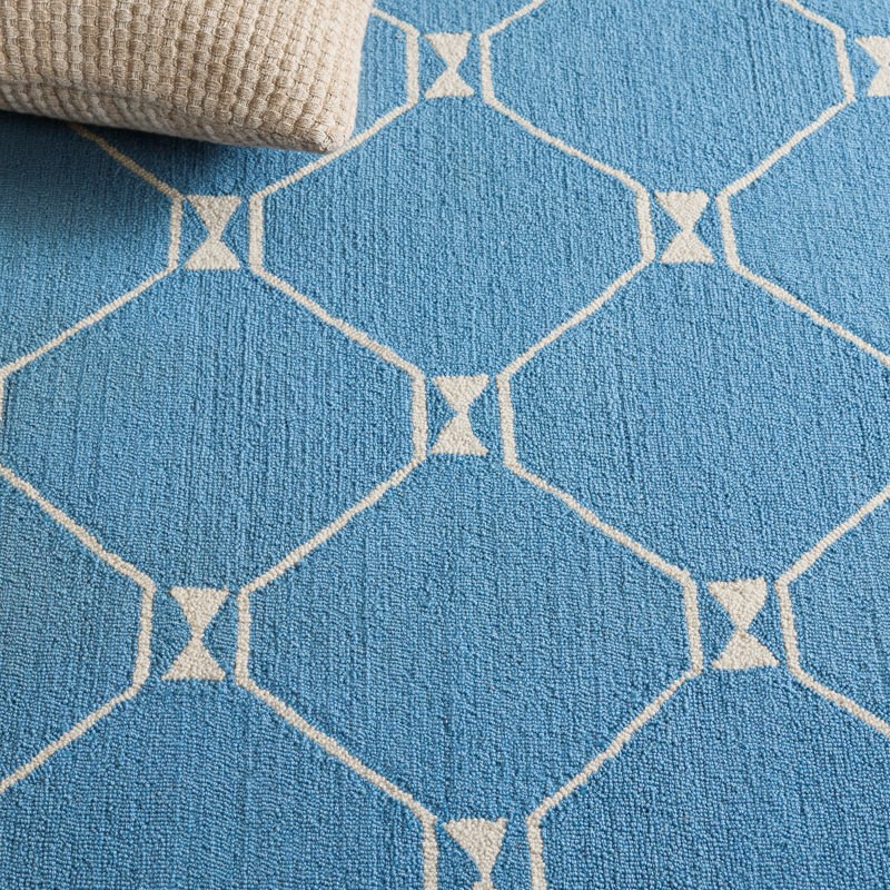 Asbed Hand Tufted Wool Geometric Rug, Rectangle 4' x 6'