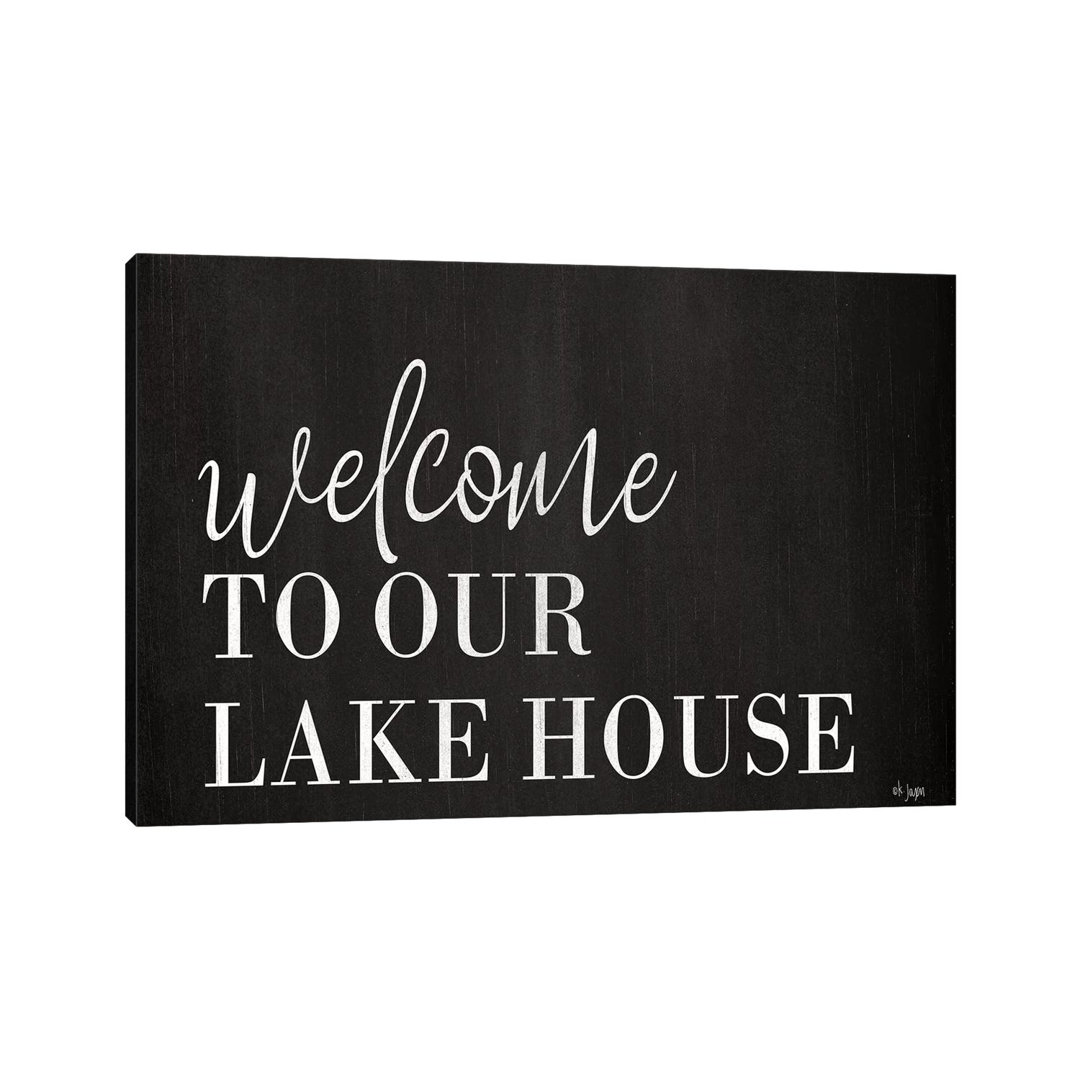 Welcome To Our Lake House by Jaxn Blvd. - Wrapped Canvas Print