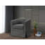Siège gris, taille de 28 po, hauteur du siège, tissu tissé, fauteuil pivotant avec coussin en mousse