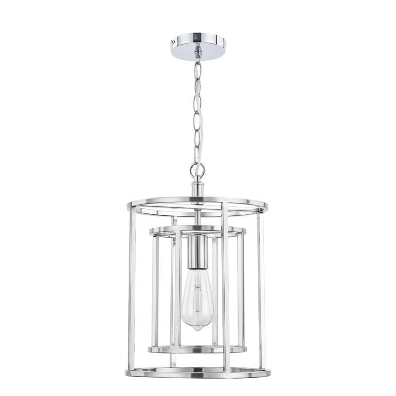 Stillmore 1 - Light Satin Chrome Drum Pendant