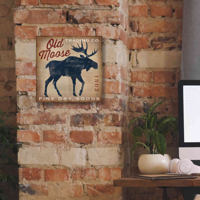 «Old Moose Trading Co Tan - Dry Goods» par Ryan Fowler, estampe numérique sur toile