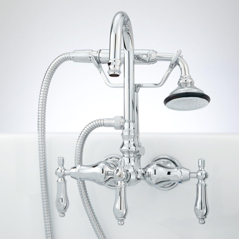 Pasaia Tub-Wall Mounted Tub Faucet with Hand Shower, Chrome