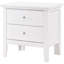 Table de chevet transitionnelle blanche élégante
