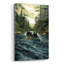  «Black Bear Canoe» par Jim Baldwin, art mural en verre acrylique, 24 po x 36 po-1357516845