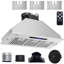 VEVOR 36" 900 CFM 4 Speed Ducted Insert Range Hood with Charcoal Filter and Light