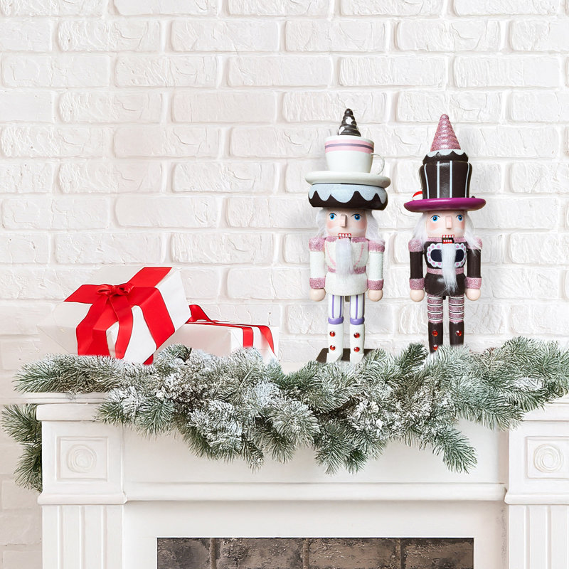 10" Dessert Time Nutcrackers, 2 Assorted