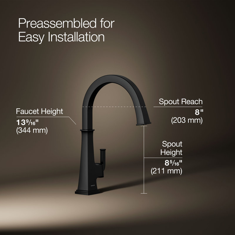 Riff Single-Handle Bar Sink Faucet, Matte Black