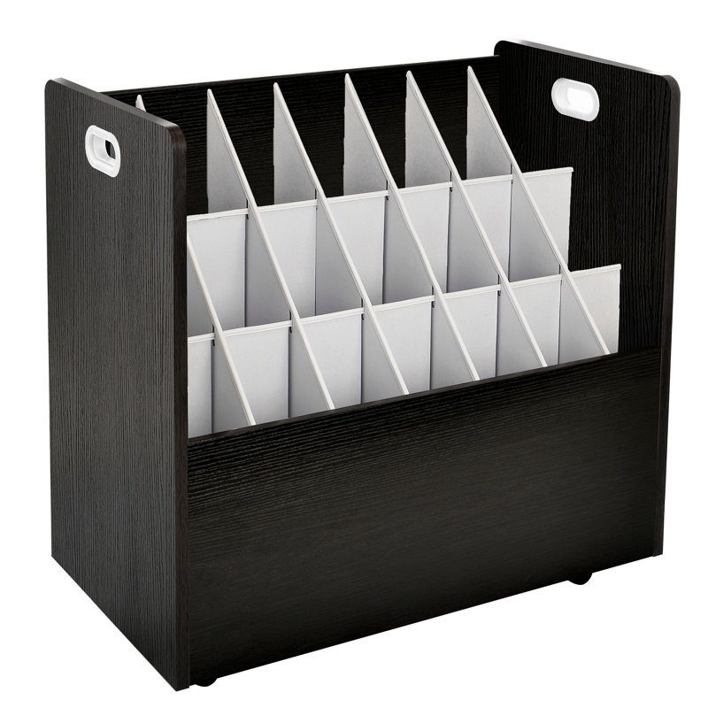 Boîte de classement mobile, H 29,25 po x l 30,25 po x P 15,25 po, Noir